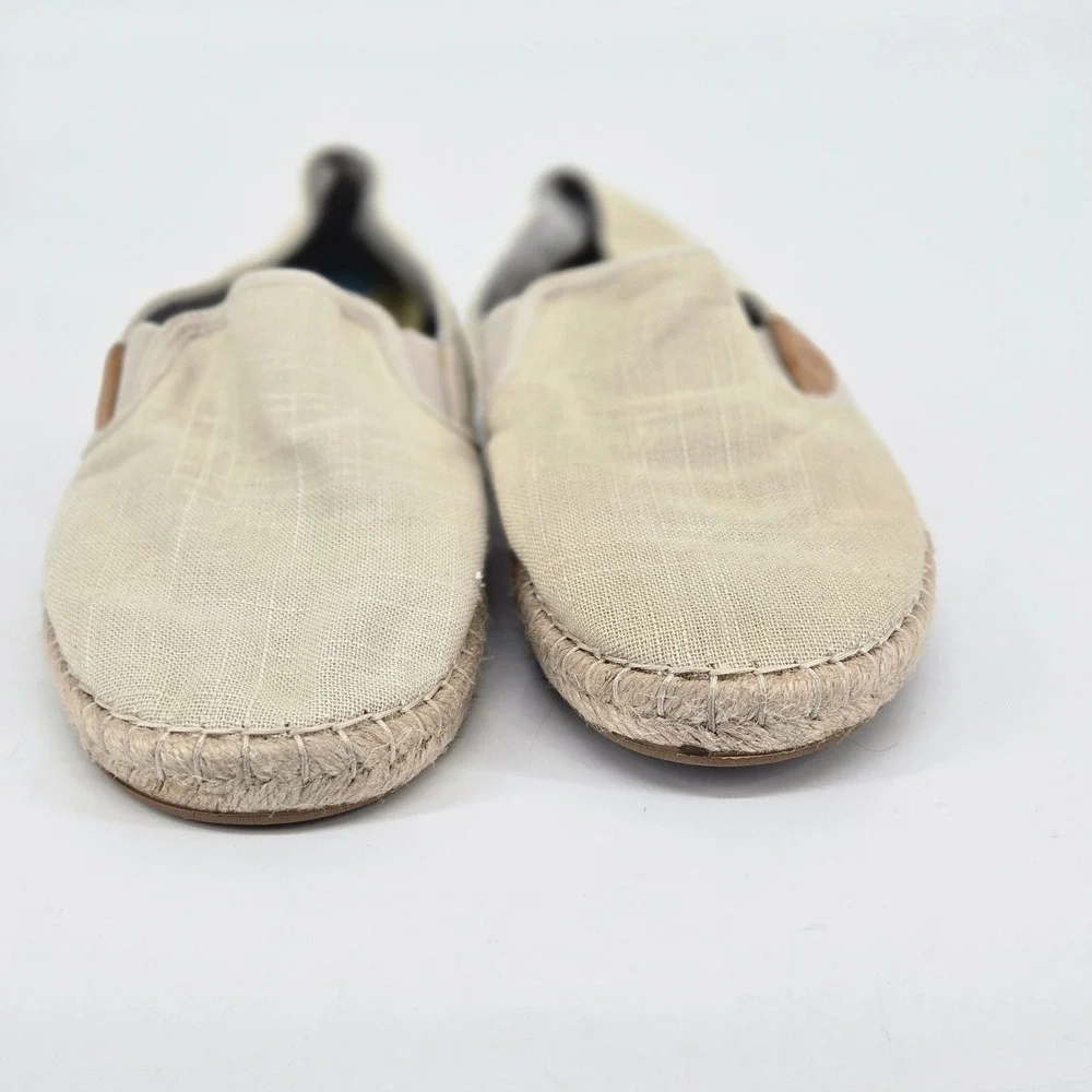 Olukai Kaula Paa Kapa Oatmeal Beige Espadrille Slip On Shoes Flats Women 8 VGUC